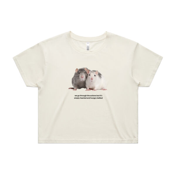 Hungry-Bellied Rats Womens Cropped Tee Thumbnail