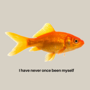 Existential Goldfish Womens Cropped Tee Design